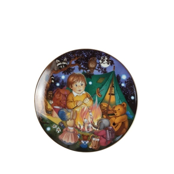 Camping Out by Carolyn Lawson, Collector's Plate - Picture 1 of 3